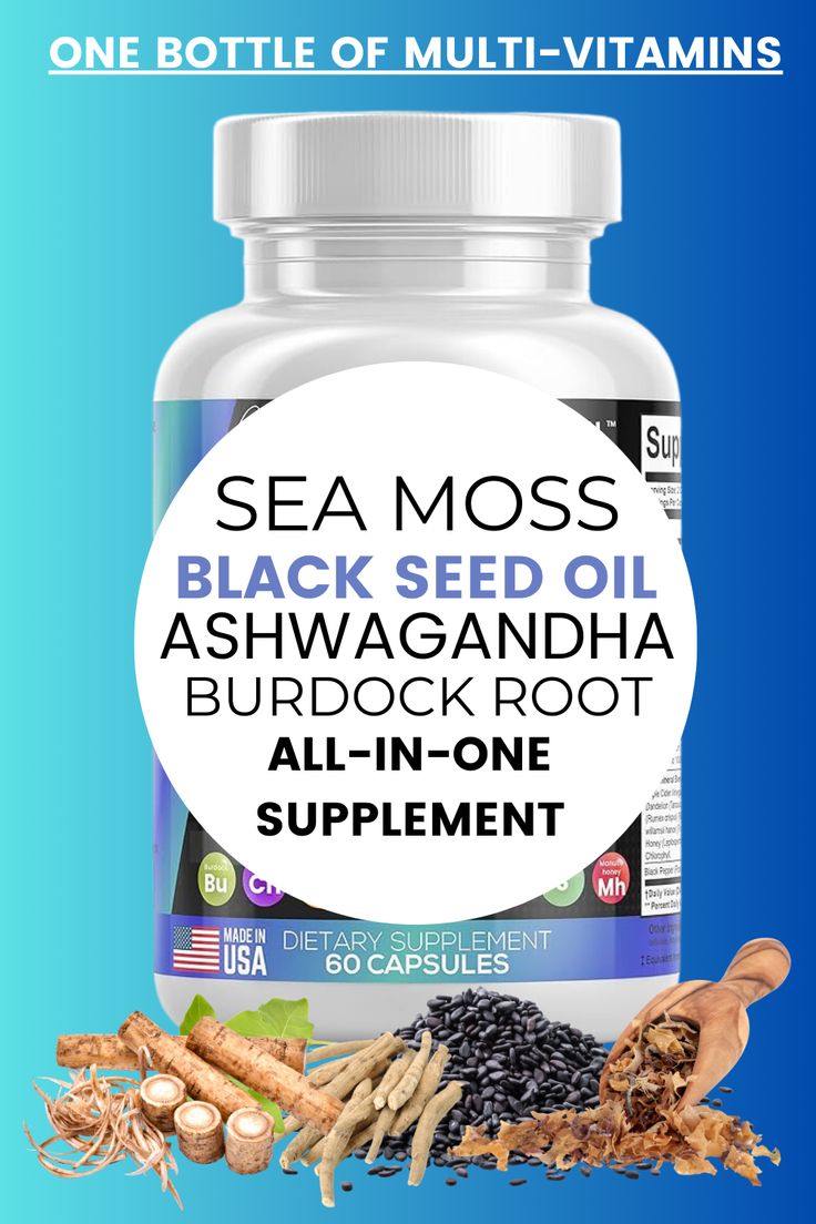 Clean Nutra Sea Moss, Black Seed Oil, Ashwagandha & Burdock Root